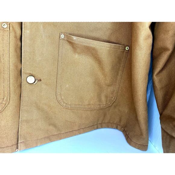 Vintage Carhartt Jacket Brown Duck Blanket Lined Chore Coat Men’s Sz. 46 - Picture 8 of 17